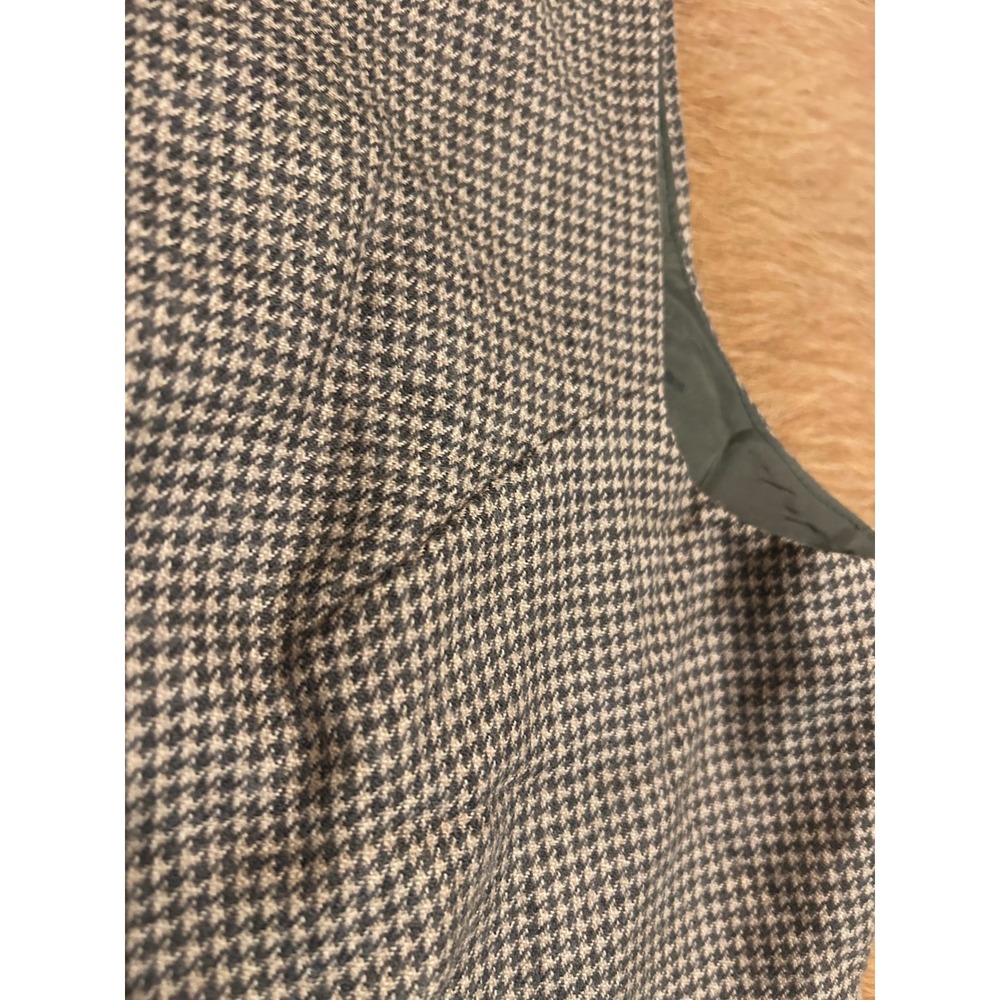 Vintage Nygard ladies lambs wool houndstooth vest zip boho folk heritage preppy - Picture 5 of 8